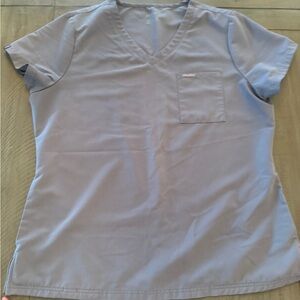 Jaanuu Gray V-Neck Scrub Top